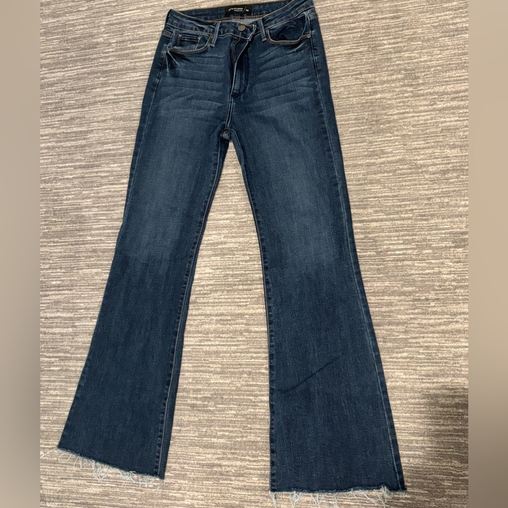 Just Black High Rise Flare Blue Jeans